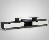 Nordic TV Cabinet High Quality 3 Shelves Drawers Storage