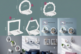 Creative Wall-Mounted Floating Shelf PVC Wood Decoration