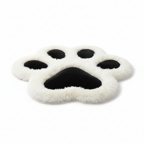 Cute Cat Paw Pattern Soft Plush Carpet Non-Slip Shaggy Rug 60cm