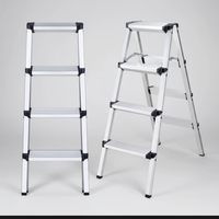 4 Aluminium Step Ladder Folding Design 150kg Capacity Home & Garden Step Ladders