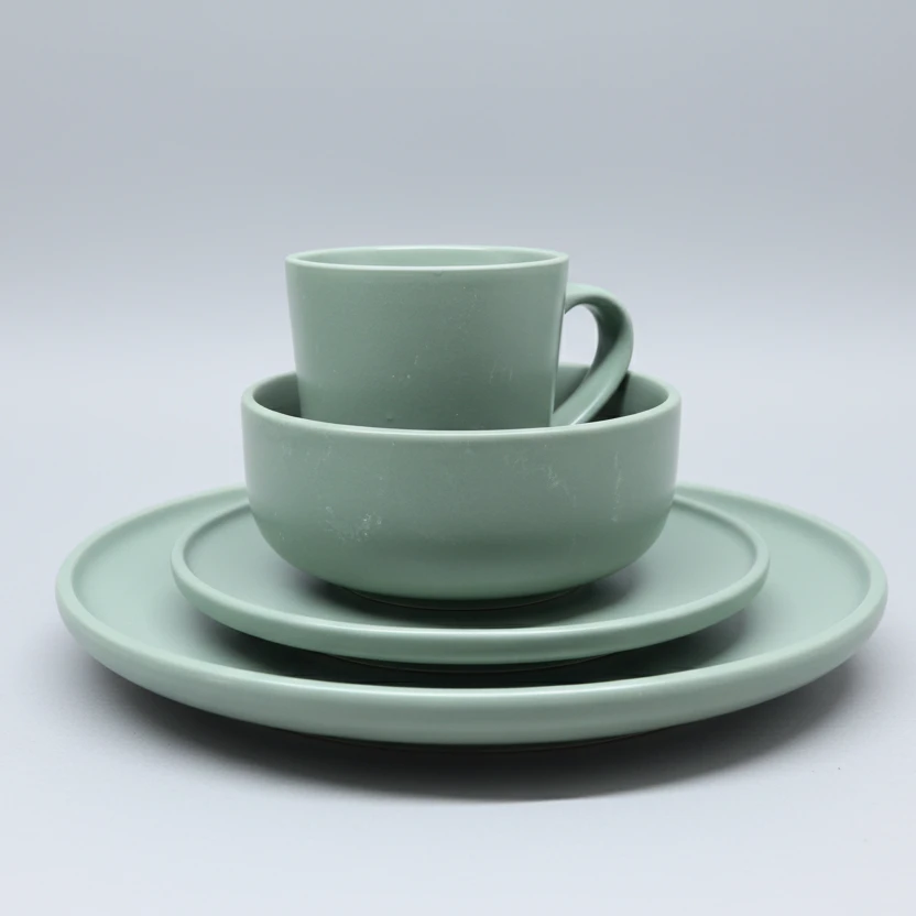 16pcs All Green Dinner Set Complete Dining Collection Kitchen & Dining Dinnerware Sets