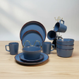 Elegant Blue Rim Dinner Set For Four Sixteen Piece Kitchen & Dining Dinnerware Sets