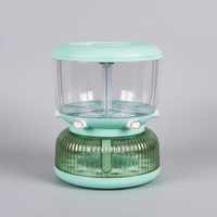 2 in 1 Partitioned Air Tight Rotating Cereals Dispenser with Egg Holder Kitchen & Dining Food Storage Containers