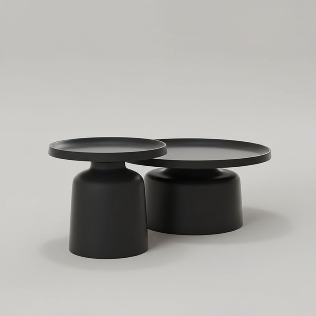 2 in 1 Classic Side Table Modern Marble Round Coffee Table Multifunction