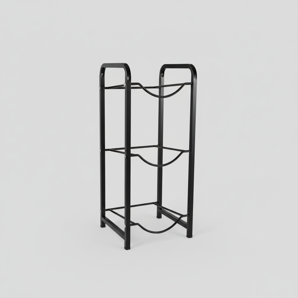 3 Water Bottle Holder Rack Heavy Duty Carbon Steel