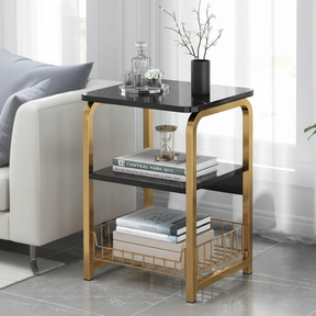 Elegant Design Nordic Side Table Bedside 3 Tier Storage Furniture Nightstands
