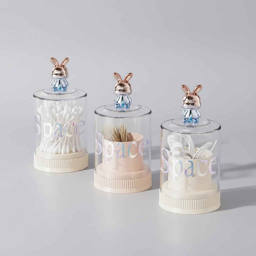 Toothpick Storage Box Cotton Swab Storage Box Desktop Creative Rabbit Holder