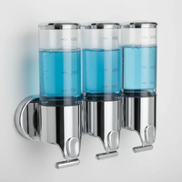 Wall-Mounted Multi-Chamber Soap Dispenser Home & Garden Soap & Lotion Dispensers