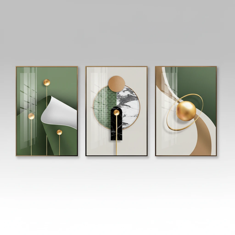 Beautiful Wooden Wall Hangings Set of 3 - 30x40cm Each Home Decor Visual Artwork