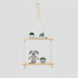 Macrame Hanging Floating Shelf Wall Decor 2 Tier Home Decor Floating Wall Shelves & Ledges