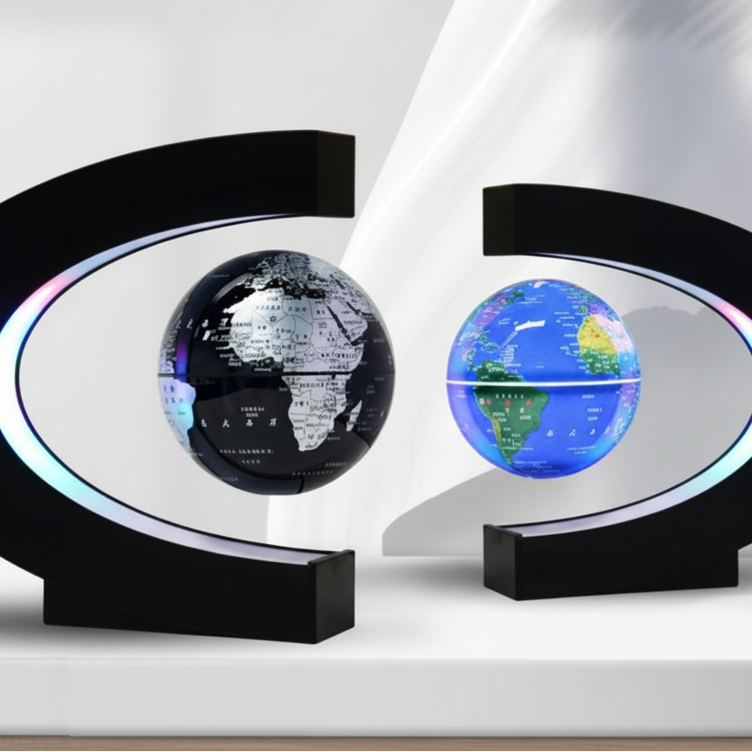 Magnetic Floating Globe with World Map Home Decor Desktop Globes