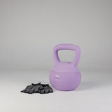 Soft Kettlebell 10kg Home Gym Fitness with Gloves Purple