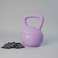 Soft Kettlebell 10kg Home Gym Fitness with Gloves Purple Sports & Fitness Kettlebells