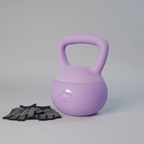 Soft Kettlebell 10kg Home Gym Fitness with Gloves Purple Sports & Fitness Kettlebells