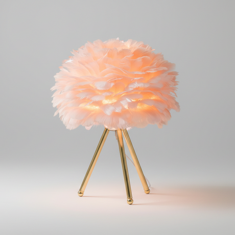 LED Modern Feather Night Light - Nordic Bedside Lamp 45x30cm