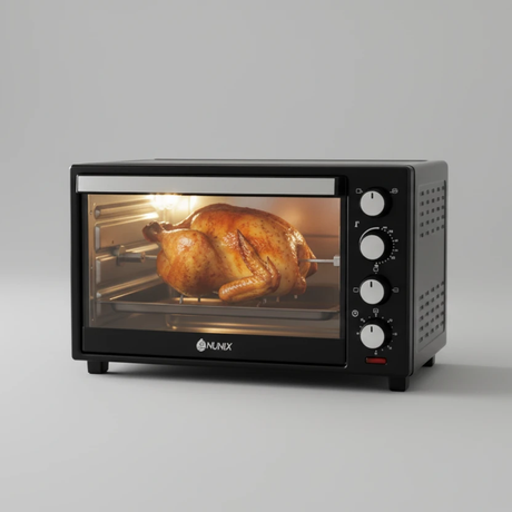 Nunix 40L Electric Oven with Rotisserie - 1600W 100-250°C Home Appliances Ovens