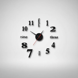3D Large Roman Numeral Acrylic Mirror Wall Clock Sticker with Pendulum 120cm Home Decor Wall Clocks