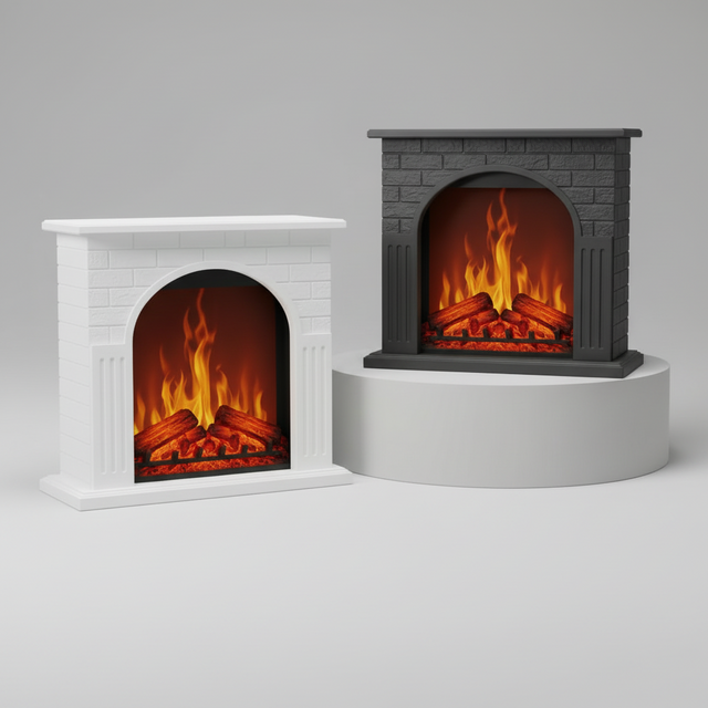 High Quality 3D Fireplace Aromatherapy Ultrasonic Cool Mist Humidifier 270ml