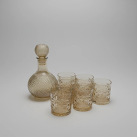 7pcs Crystal Gold Decanter Set Kitchen & Dining Decanters