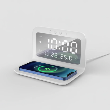BIG SAVE! Detachable 5W LED Digital Clock/Room Thermometer/Wireless Charger/Decor Home Appliances Wireless Chargers
