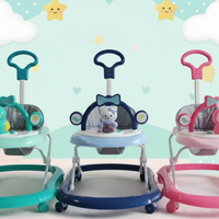 KIDS Beautiful Baby Walker with Push Handle - Pink Green Blue Baby & Kids Baby Walkers