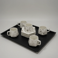 6 Cups and 6 Saucers with Gift Bag Kitchen & Dining Coffee Sets