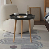 Nordic Style Round Coffee Tables - Black Minimalist 40x44cm Furniture Coffee Tables