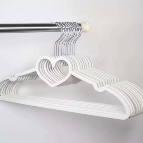 Abs Heart Hangers 10pcs Set - White & Blue Home & Living Hangers