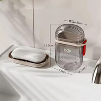 3 pcs Portable Travel Soap Holders with Soap Case Home & Living Soap Dishes & Holders