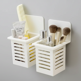 Set of 3 Simple Toothbrush Holder - White