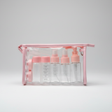 10pcs Refillable Travel Lotion Bottles Kit - Blue & Pink