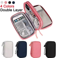 Travel Cable Organizer - Waterproof Double Partitioned Travel Accessories Wire & Cable Sleeves