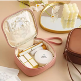 Waterproof Pad Pouch - Brown, Pink & Cream White Travel Accessories Travel Organizer Bags