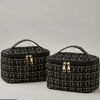 Tweed Luxury Cosmetic Bag Organizer Beauty & Personal Care Makeup Bags