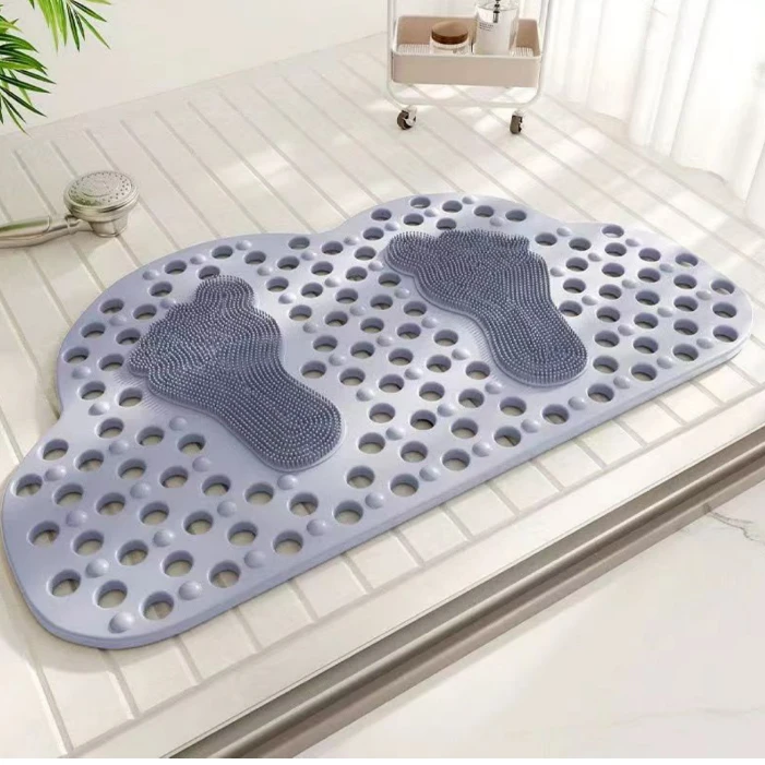 Big Cloud Shape Antislip Bathroom Mat 48x78cm - Beige Blue Pink Grey Green Home & Living Bath Mats & Rugs