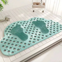 Big Cloud Shape Antislip Bathroom Mat 48x78cm - Beige Blue Pink Grey Green Home & Living Bath Mats & Rugs