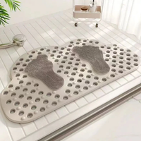Big Cloud Shape Antislip Bathroom Mat 48x78cm - Beige Blue Pink Grey Green Home & Living Bath Mats & Rugs