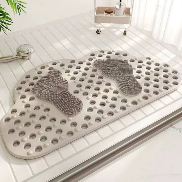 Big Cloud Shape Antislip Bathroom Mat 48x78cm - Beige Blue Pink Grey Green