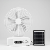 Solar Fan - Rechargeable with Bluetooth Speaker & Radio Home Decor Powered Hand Fans & Misters