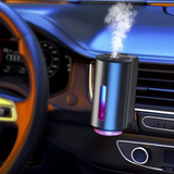 Car Aroma Diffuser - USB Rechargeable Vent Clip with RGB Light and 3 Refill Bottles Grey Home & Garden Vehicle Air Fresheners