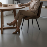 Butterfly Microfibre Dining Chair With Vertical Stitch And Black Legs Brown Furniture Kitchen & Dining Room Chairs