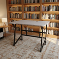 Study Desk with A-Frame Legs, Cable Port & Side Drawer Study Desk Desks