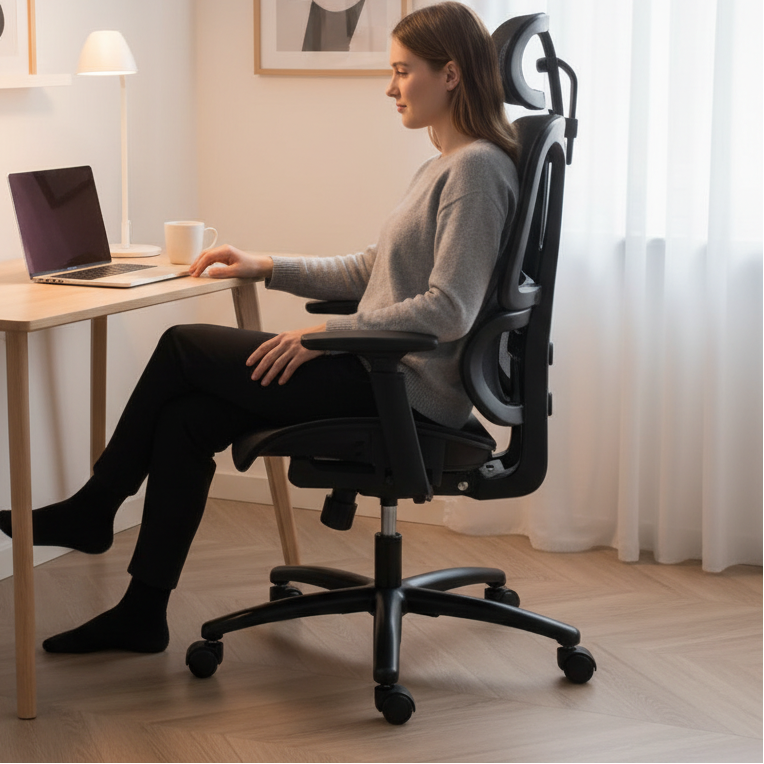Ergonomic Dual-Lumbar High-Back Office Chair Office Chairs