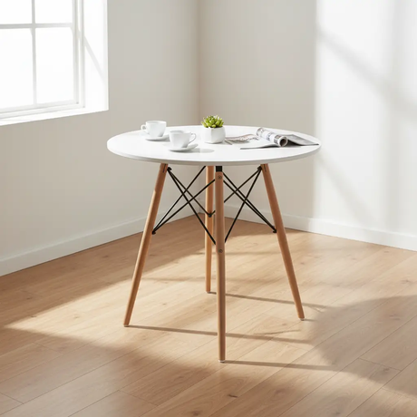 Round Eames-Style Dining Table Dining Table Kitchen & Dining Room Tables