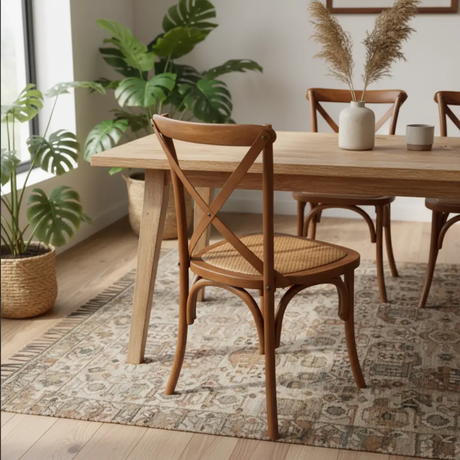 Cross-Back Wooden Dining Chair Dining Chair Dining Chairs