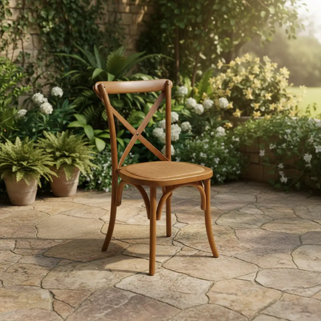 Cross-Back Wooden Dining Chair Dining Chair Dining Chairs