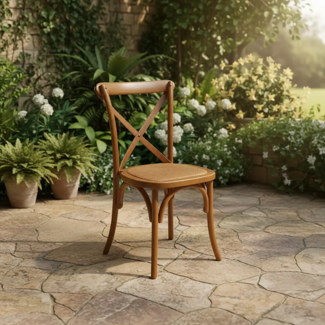 Cross-Back Wooden Dining Chair Dining Chair Dining Chairs
