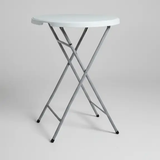 Round Foldable Cocktail Table - White Folding Table Folding Tables