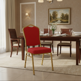 Padded Banquet Chair - Dotted Fabric Banquet Chair Dining Chairs