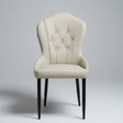 Button-Tufted Wingback Dining Chair - Cream Dining Chair Dining Chairs